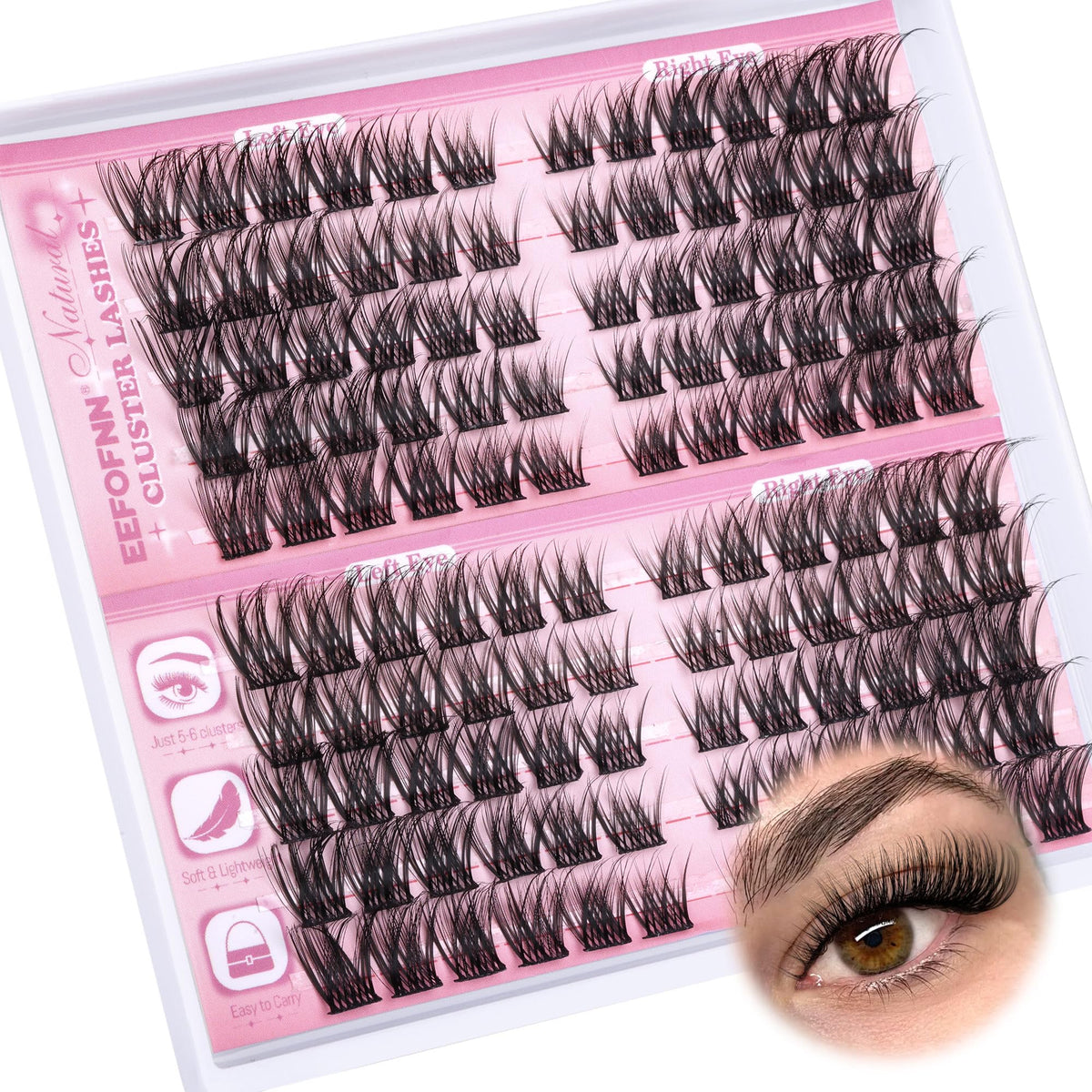 Cils Eefofnn C Curl en différentes longueurs