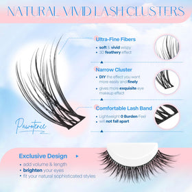 Cils en clusters 8-16mm du kit Pawotence