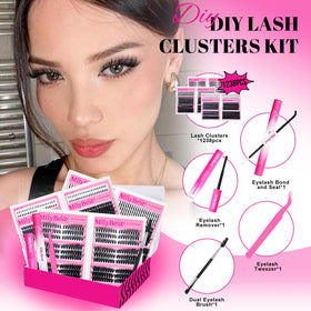 Cils en clusters avec différentes longueurs et styles dans le kit MilyBest