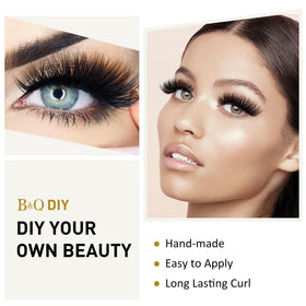 Cils en clusters B&Qaugen sur un modèle
