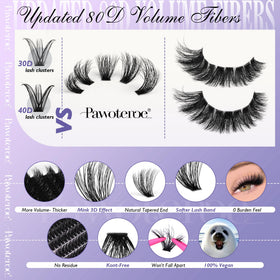 Cils en clusters Pawotence pour un look naturel