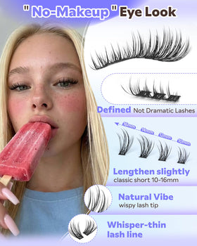 Cils en éclats de 10-16mm en présentation