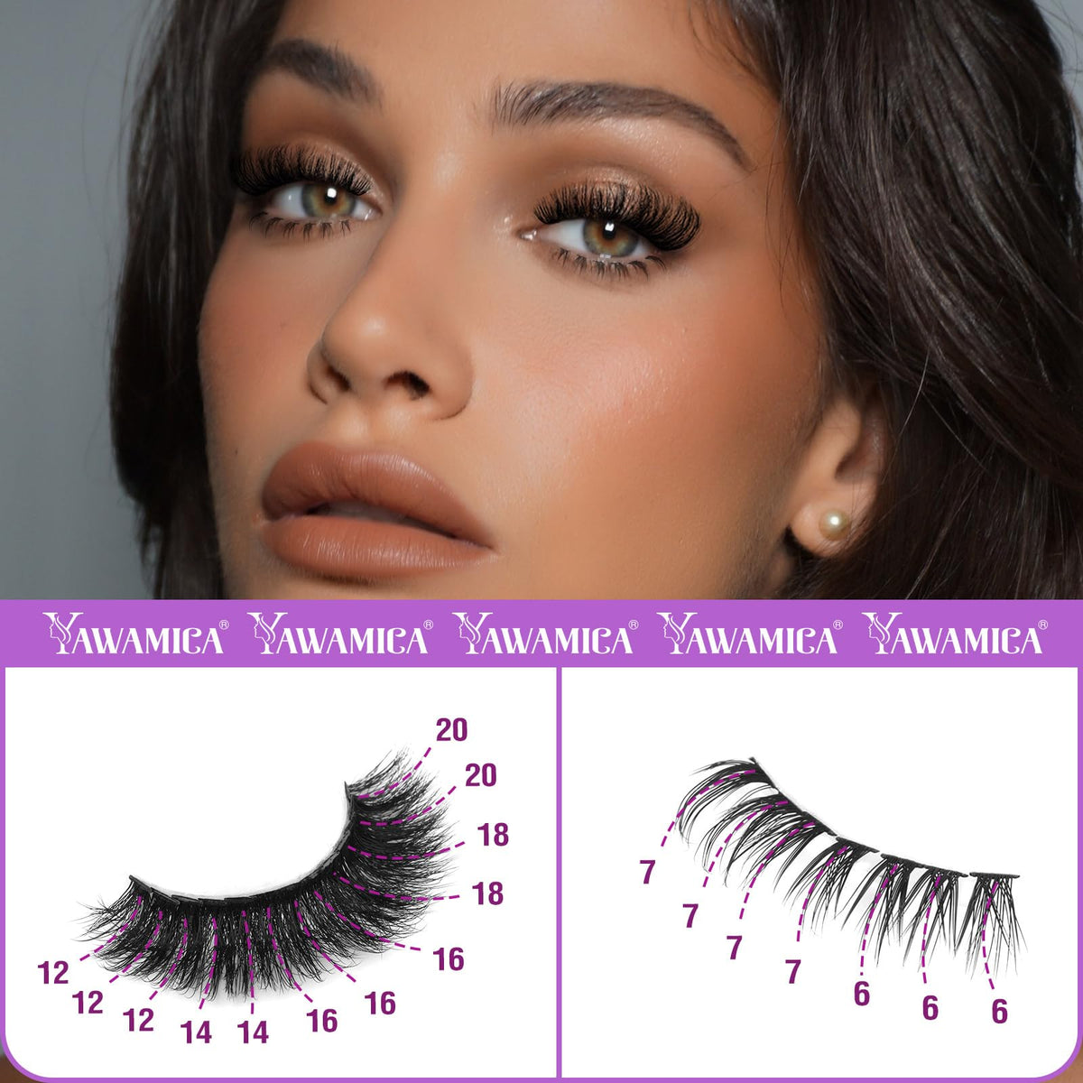 Cils en fausse fourrure Yawamica, légers et confortables