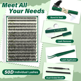 Cils en fibres synthétiques KEYYOU avec différentes longueurs