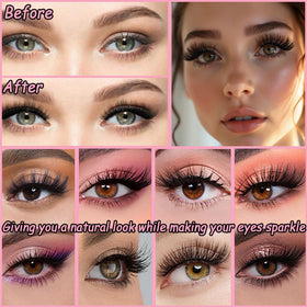 Cils en fleurs OLLAVO montrant le rendu naturel