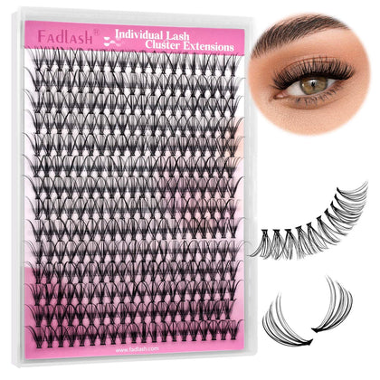 Cils en grappes FADLASH 20D D Curl, vue de face