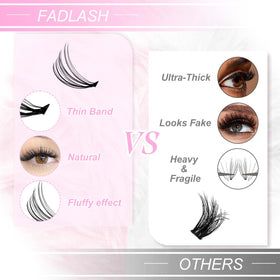 Cils en grappes FADLASH, détails de la texture
