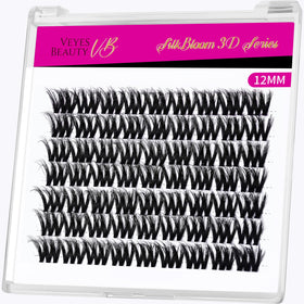 Cils en grappes VEYESBEAUTY 12mm en vue de face