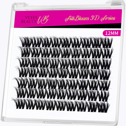 Cils en grappes VEYESBEAUTY 12mm en vue de face