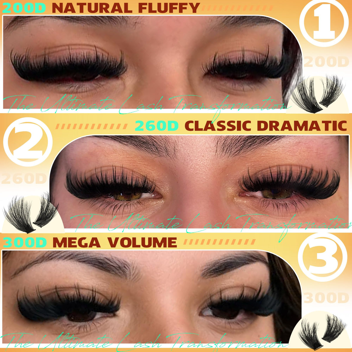 Cils épais TNFVLONEINS 12-20mm en différentes longueurs