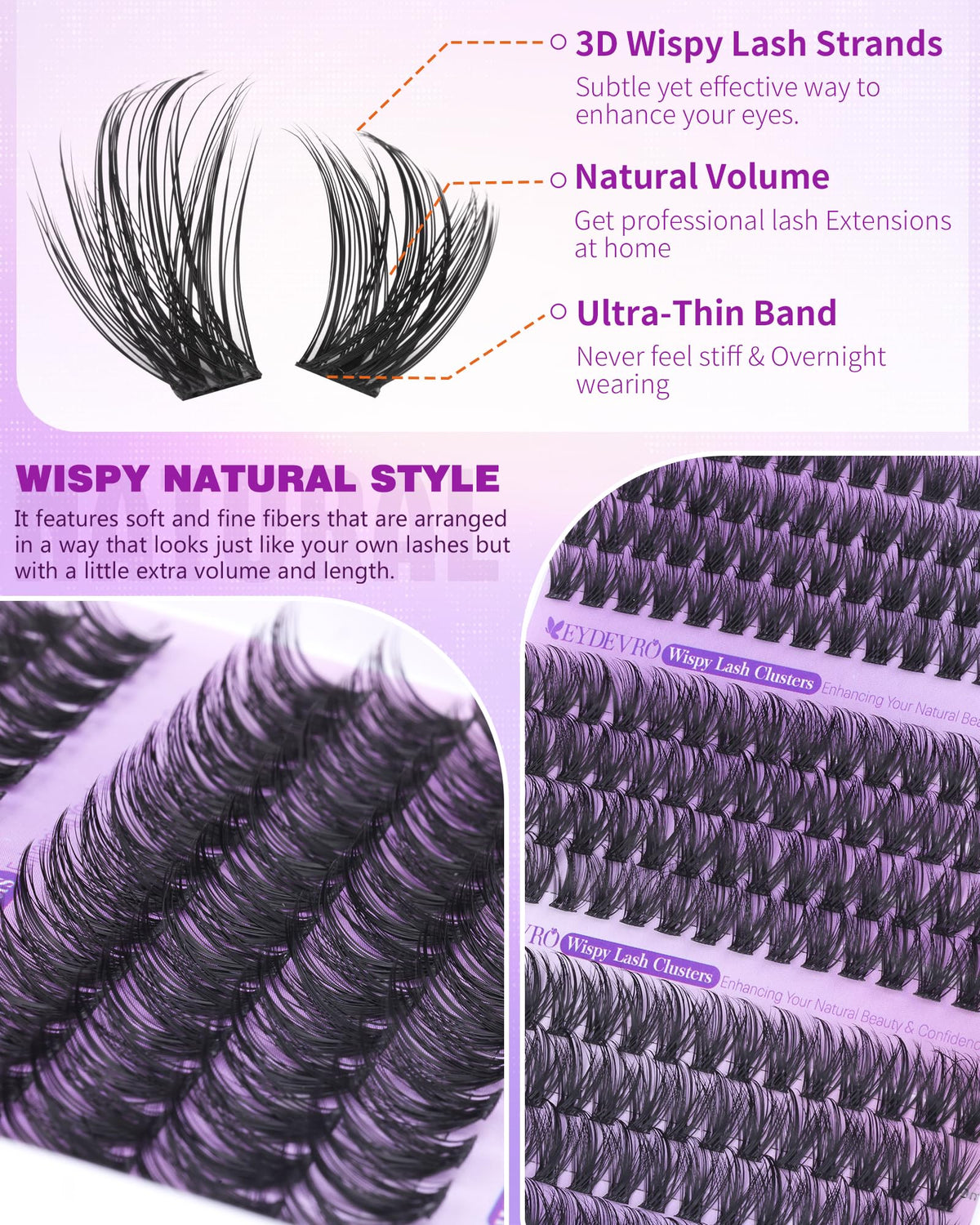Cils EYDEVRO avec texture légère et aérée