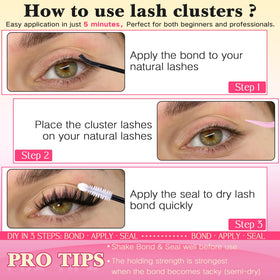 Cils FANXITON avec effet volumineux sur les yeux d'un modèle