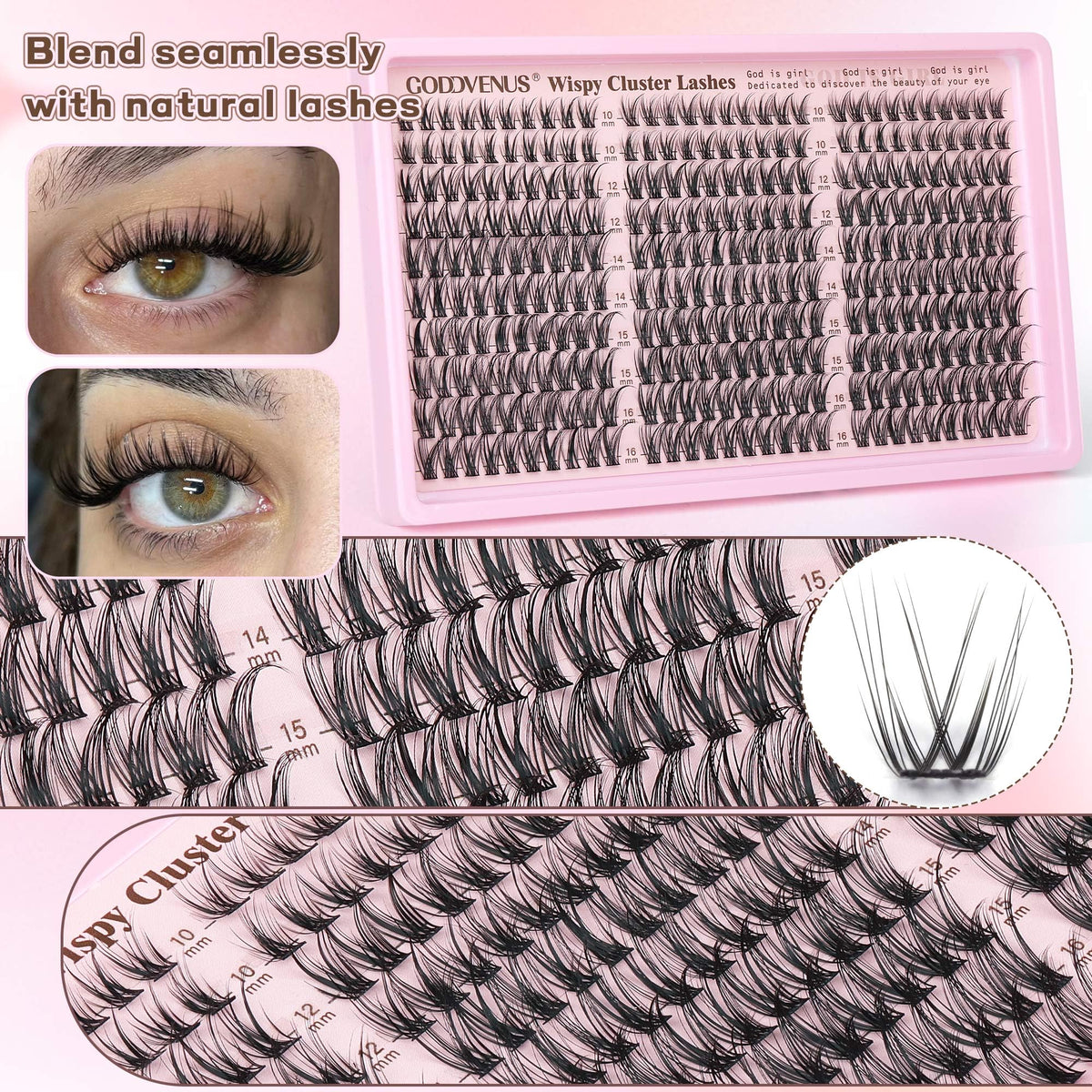 Cils Goddvenus avec texture naturelle et légèreté