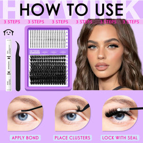 Cils HEYWINK en utilisation, look dramatique