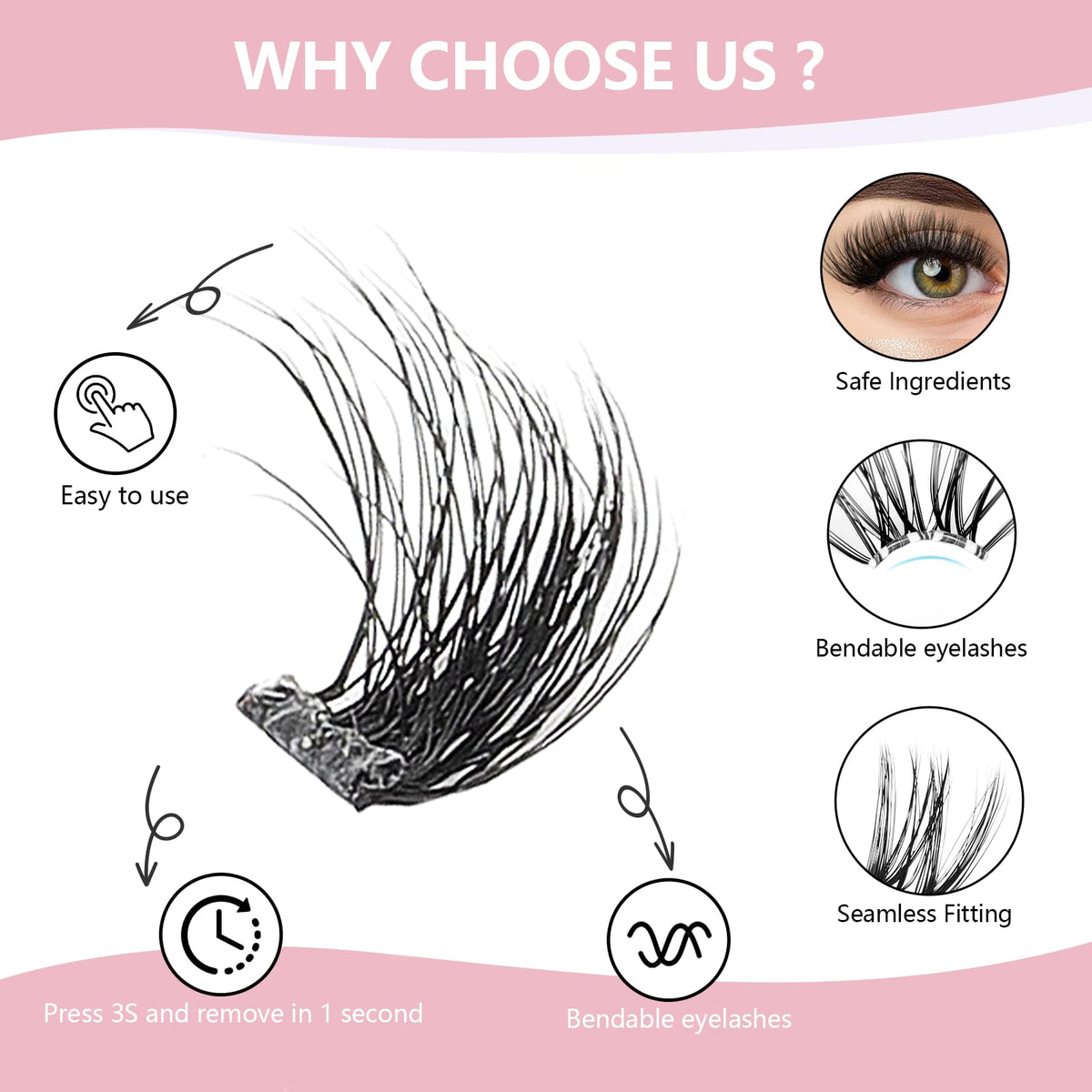 Cils individuels CoFier avec finition mate