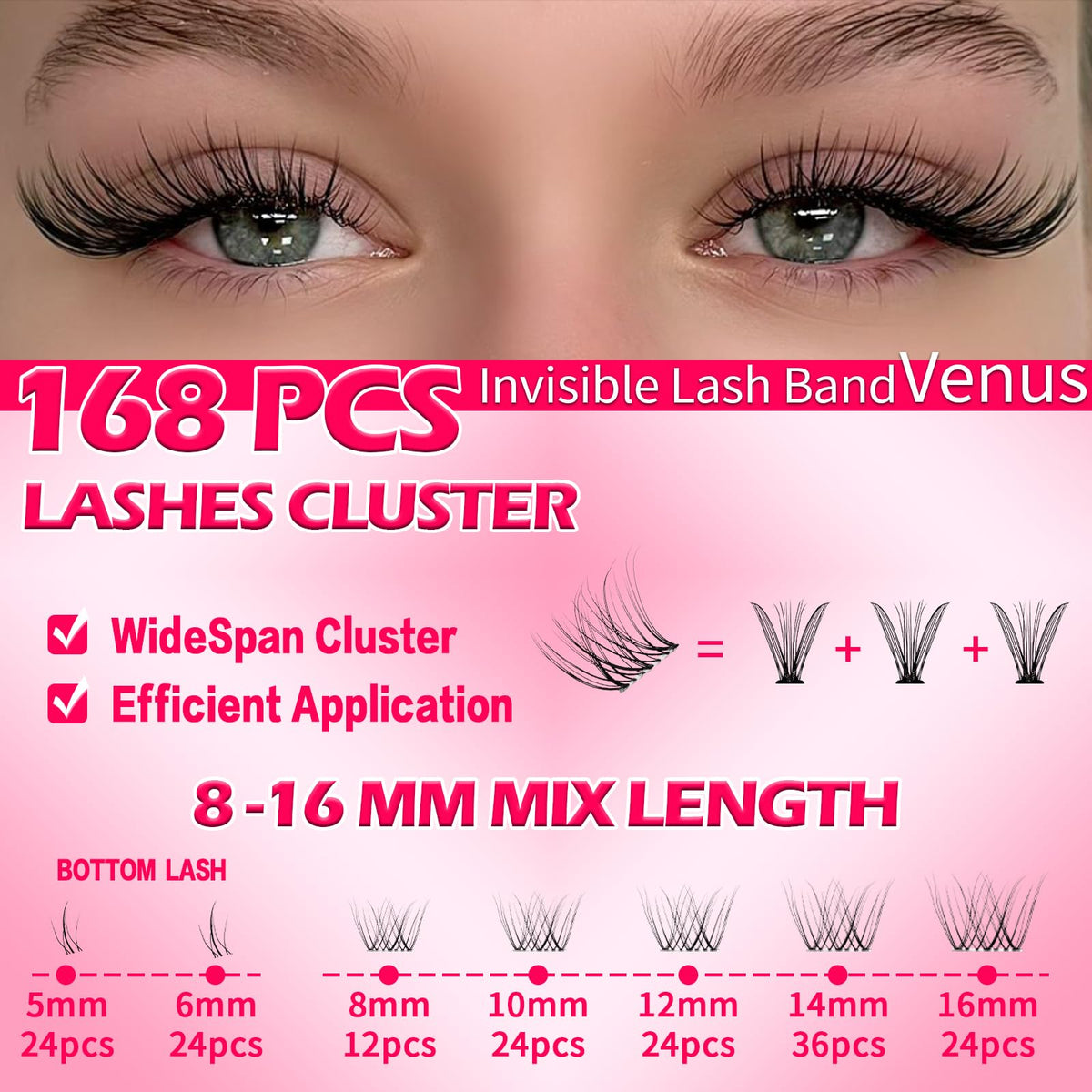 Cils inférieurs RITALASH avec fibres de haute qualité