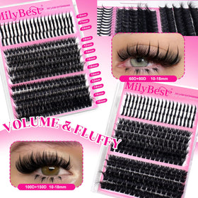 Cils inférieurs spiky du kit MilyBest pour un look captivant