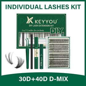 Cils KEYYOU en application sur un modèle