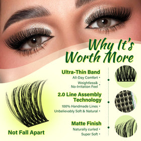 Cils KEYYOU en fibres ultra-fines montrant une texture naturelle