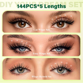 Cils Manga KEYYOU avec effet fluffy et wispy sur un modèle