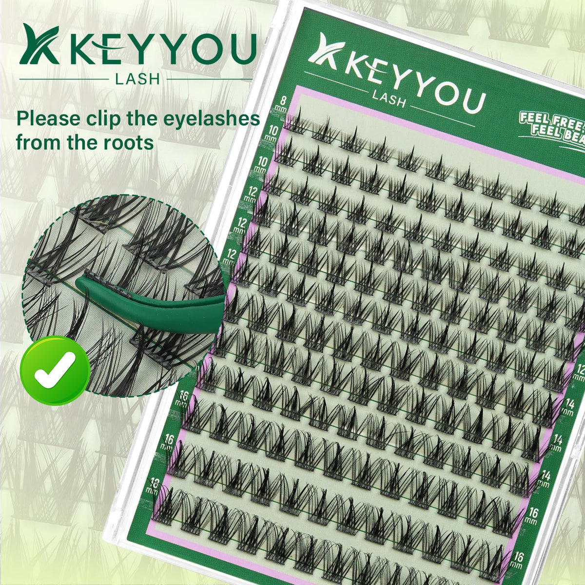 Cils Manga KEYYOU en application avec un regard naturel