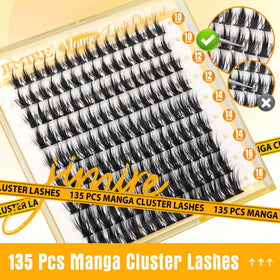 Cils manga sur modèle avec maquillage