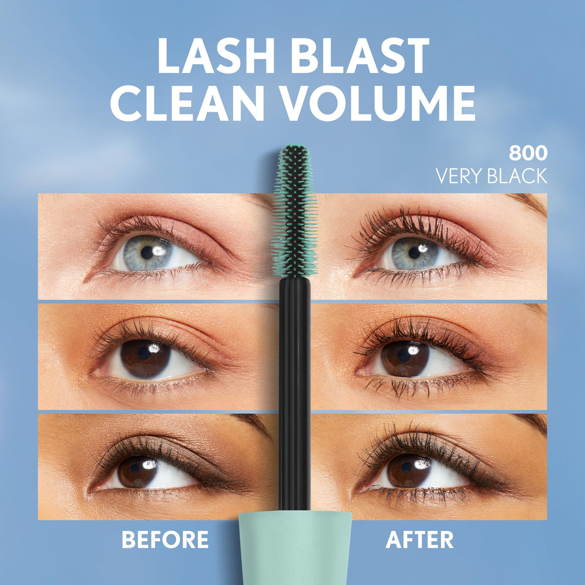 Cils maquillés avec le mascara COVERGIRL Lash Blast Clean Waterproof