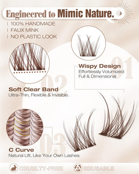 Cils marron Mavphnee en situation d'utilisation quotidienne