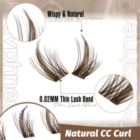 Cils marron Mavphnee sur un modèle avec cheveux blonds
