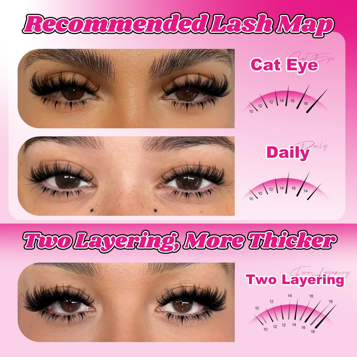 Cils MilyBest Cove sur modèle, look dramatique