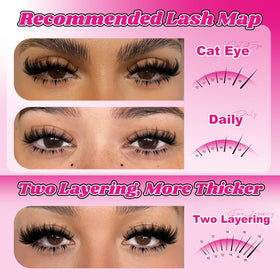 Cils MilyBest Cove sur modèle, look dramatique