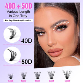 Cils Pawotence appliqués sur un modèle avec un regard glamour