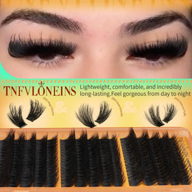 Cils TNFVLONEINS en fausse fourrure sur fond blanc