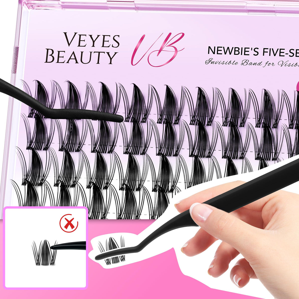 Cils VEYESBEAUTY dans une routine de maquillage