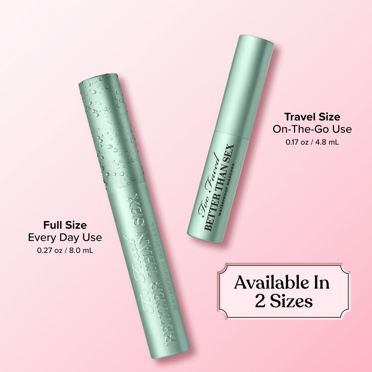 Cils volumineux après application du mascara Waterproof Too Faced