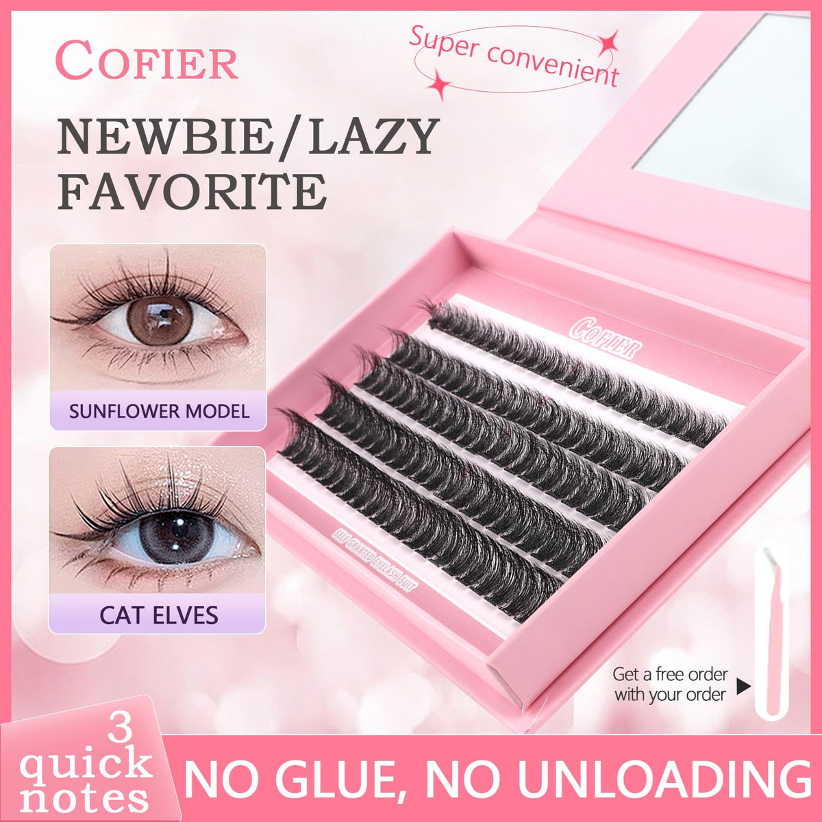 Cils Wispy CoFier de 12-20mm en différentes longueurs