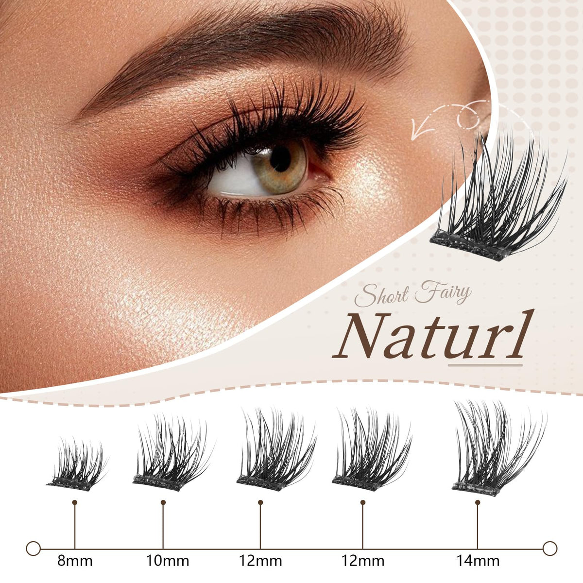 Cils Wispy CoFier en application sur les yeux