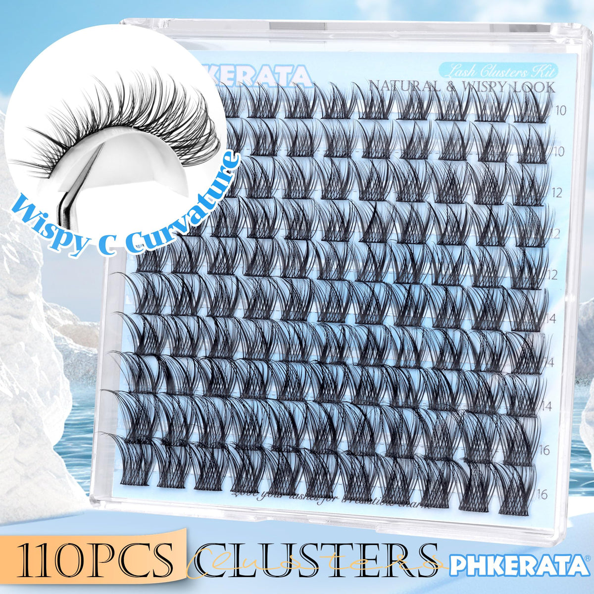 Cils wispy PHKERATA montrant leur texture légère