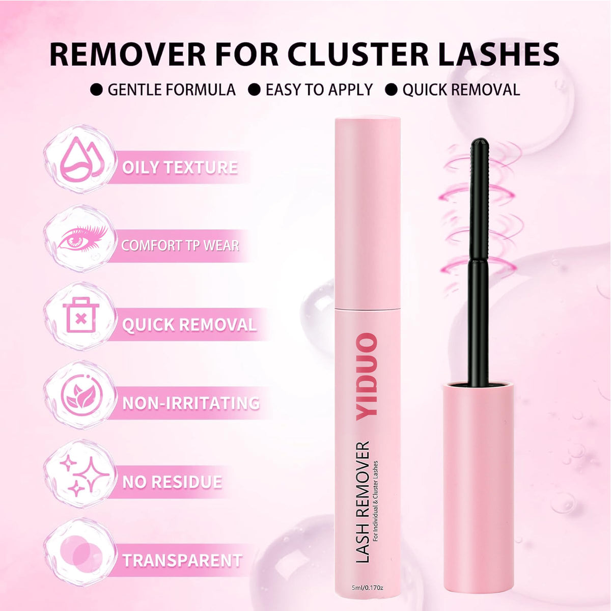 Cils YIDUO avec liquide de scellant et démaquillant