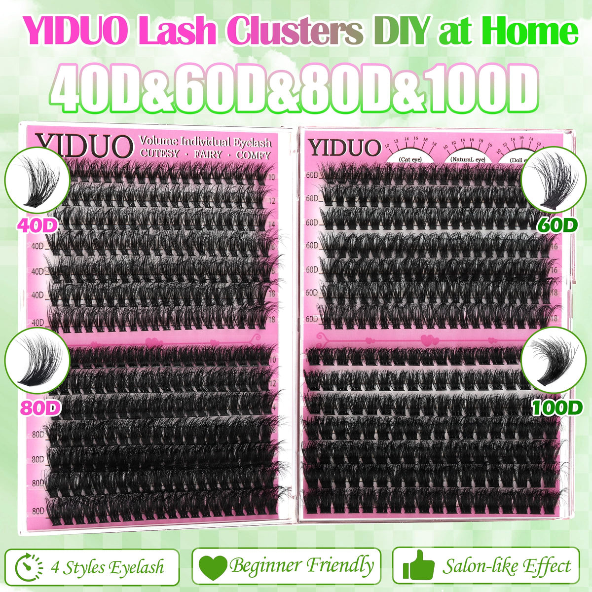 Cils YIDUO en différentes longueurs et styles