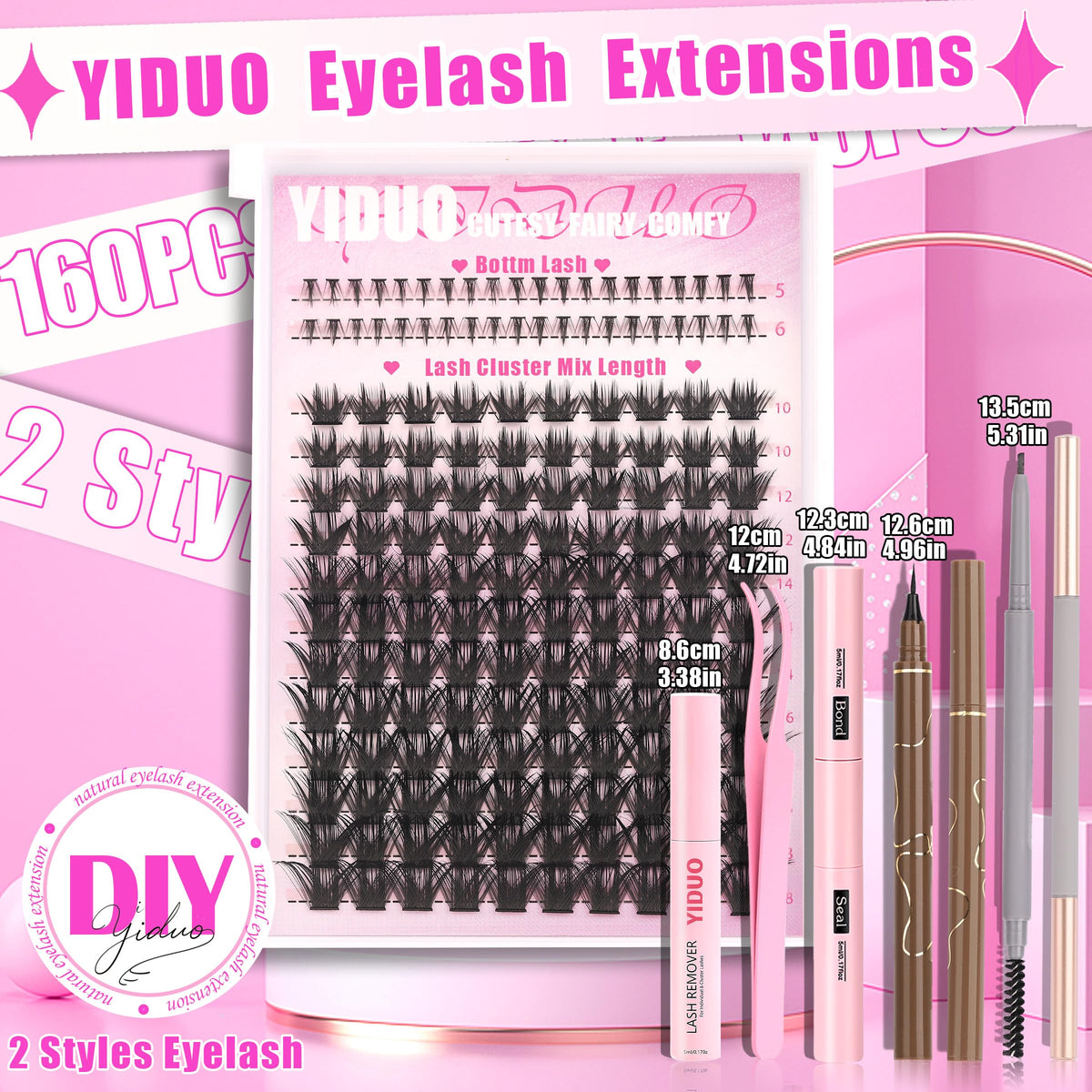 Cils YIDUO montrant leur texture légère et confortable