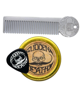 Cire à moustache Sudden Death 60g dans un boîtier en métal