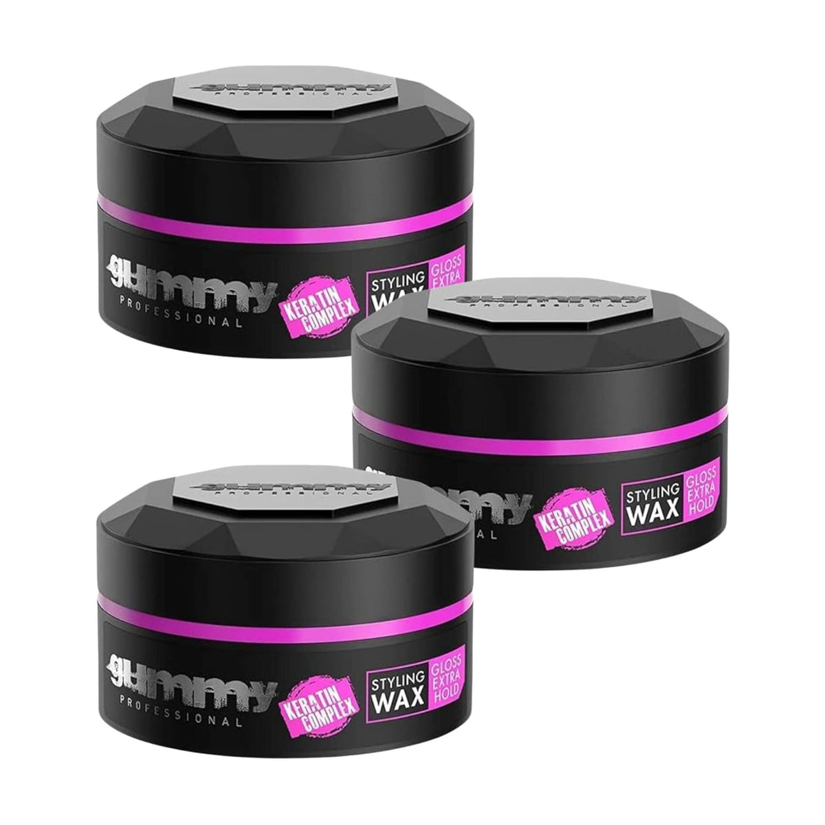 Cire coiffante Gummy 150 ml pack de 3 vue de face