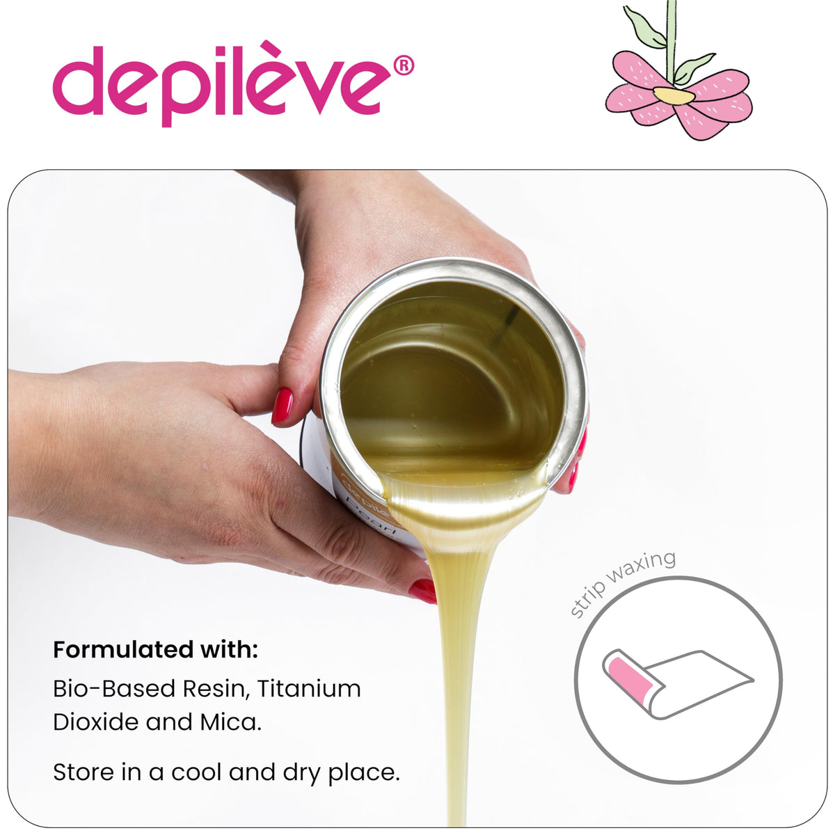 Cire d'épilation Depileve avec spatule pour application