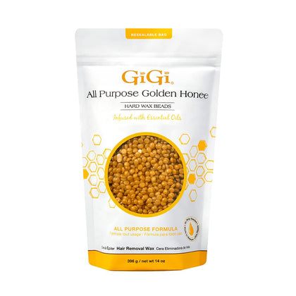 Cire dure Golden Honee GIGI vue avant dans un sachet transparent