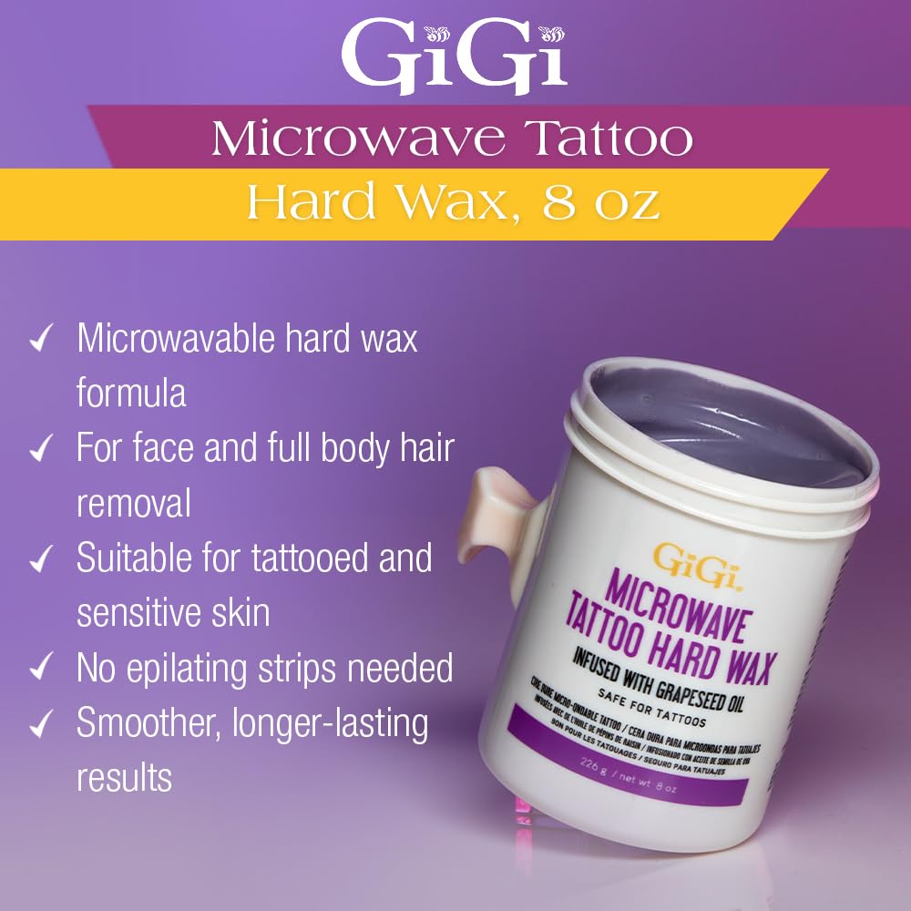 Cire GIGI au micro-ondes avec texture crémeuse, vue rapprochée