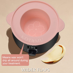 Cire KOTAMU appliquée sur la peau pour une épilation
