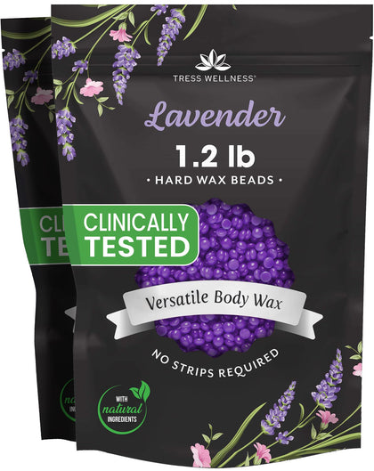 Cires en perles Tress Wellness Lavande 2x1,2kg vue de face
