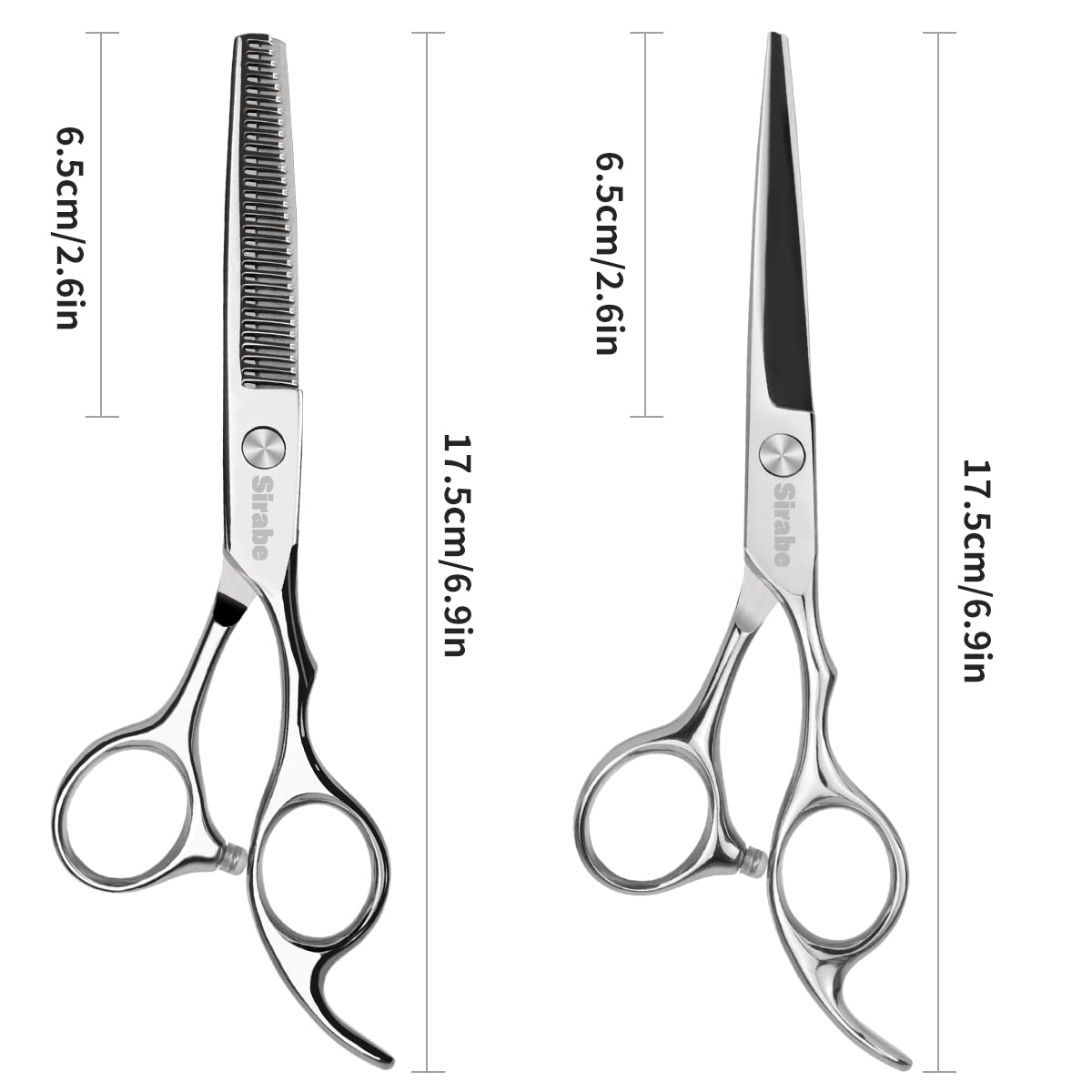 Ciseaux à cheveux Sirabe avec accessoires de coiffure