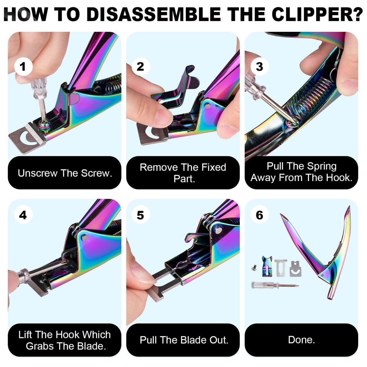 Ciseaux à ongles avec angle de 90 degrés pour ongles carrés